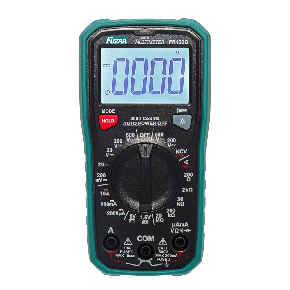 Multimetro digital compacto 2000 cuentas RMS real FR133D