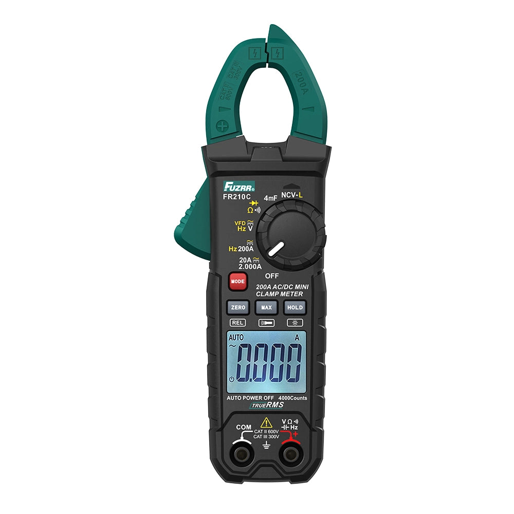 Mini Amperimetro de gancho digital 200A AC/DC RMS Verdadero