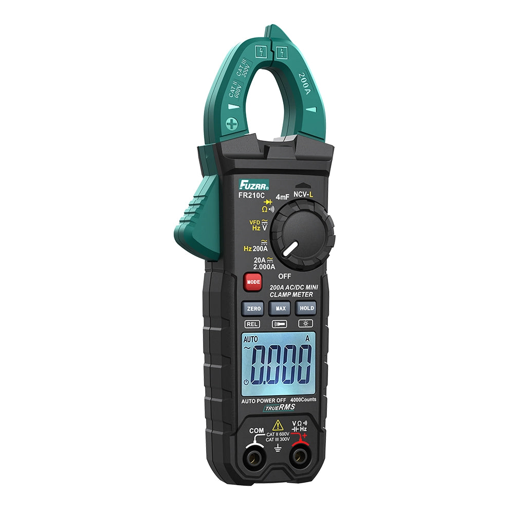 Mini Amperimetro de gancho digital 200A AC/DC RMS Verdadero