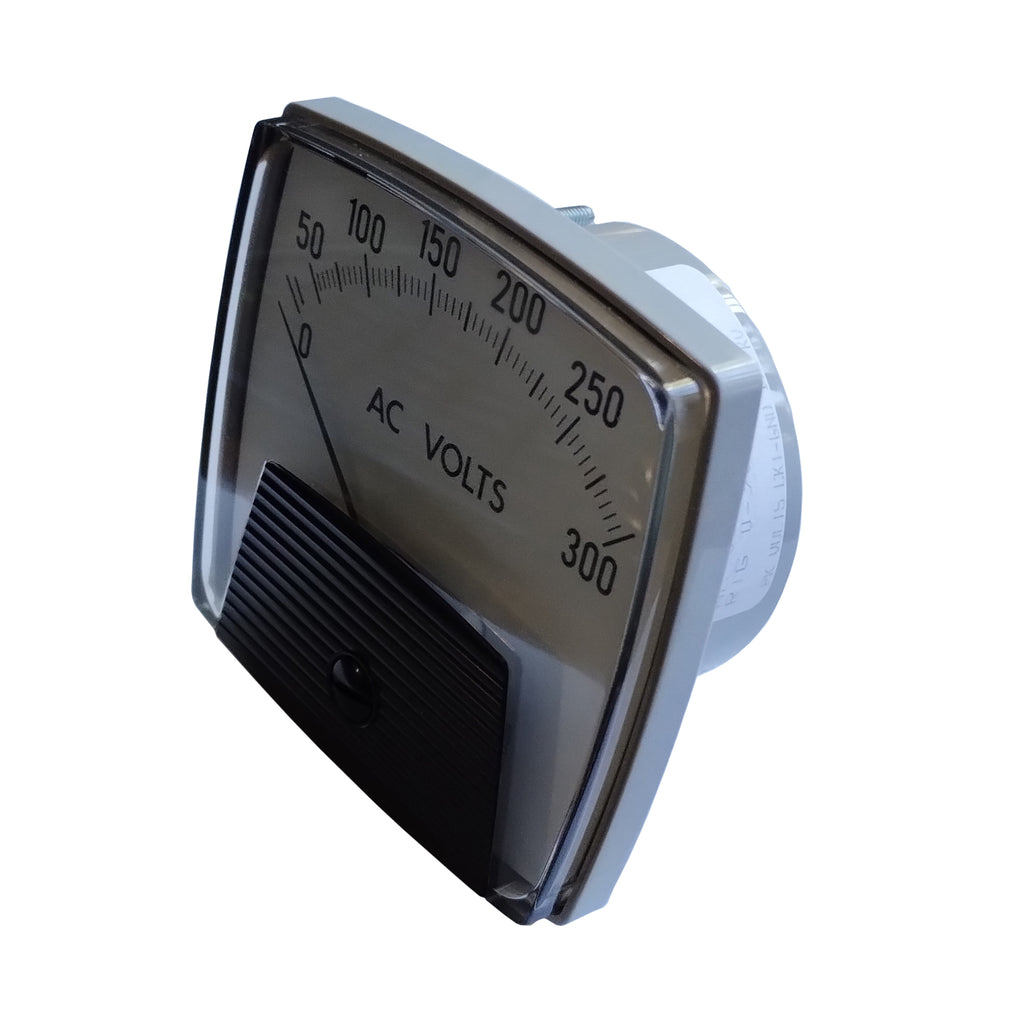 Bass Products Panel Mount AC Voltmeter - 0-300 VAC, 12-24VDC LED Display NOS